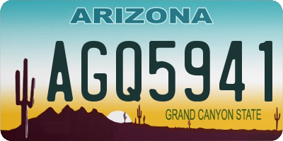 AZ license plate AGQ5941