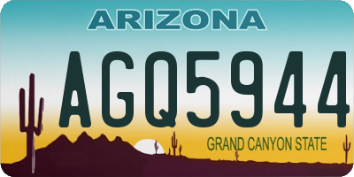 AZ license plate AGQ5944