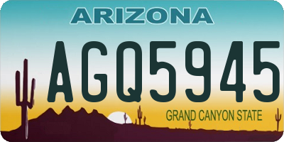 AZ license plate AGQ5945