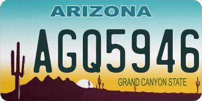 AZ license plate AGQ5946
