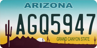 AZ license plate AGQ5947