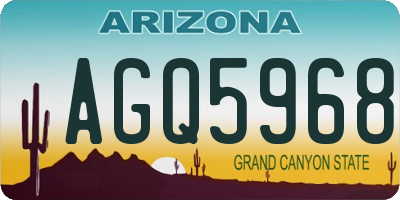AZ license plate AGQ5968