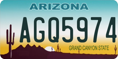 AZ license plate AGQ5974