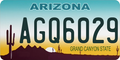 AZ license plate AGQ6029