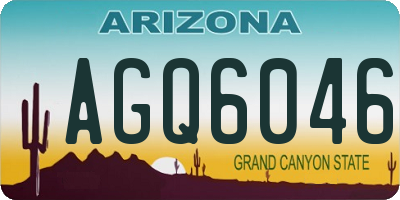AZ license plate AGQ6046