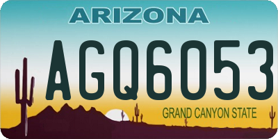 AZ license plate AGQ6053