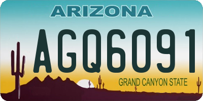 AZ license plate AGQ6091