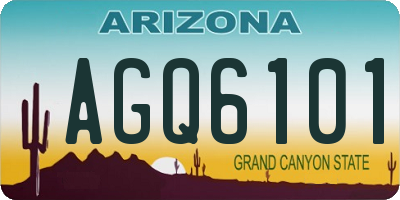 AZ license plate AGQ6101