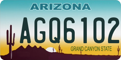 AZ license plate AGQ6102