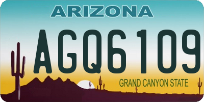 AZ license plate AGQ6109