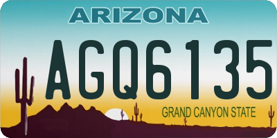 AZ license plate AGQ6135