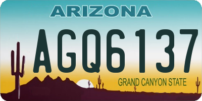 AZ license plate AGQ6137