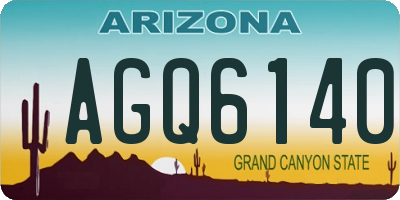 AZ license plate AGQ6140