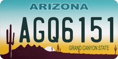 AZ license plate AGQ6151
