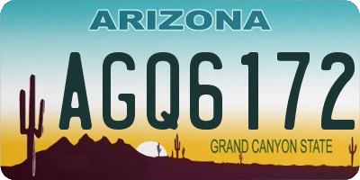 AZ license plate AGQ6172