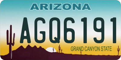 AZ license plate AGQ6191