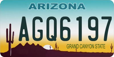 AZ license plate AGQ6197