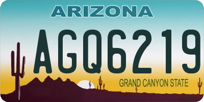 AZ license plate AGQ6219