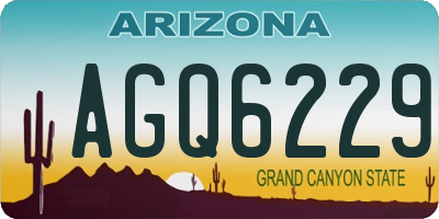 AZ license plate AGQ6229
