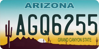 AZ license plate AGQ6255