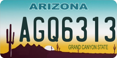 AZ license plate AGQ6313
