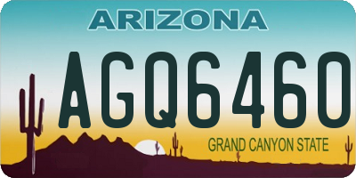 AZ license plate AGQ6460