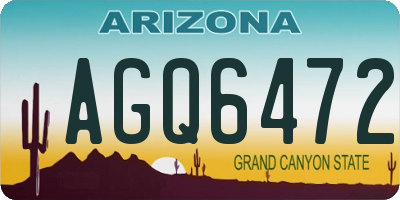 AZ license plate AGQ6472
