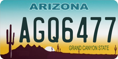 AZ license plate AGQ6477