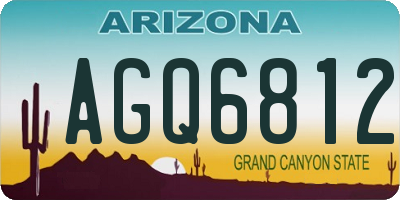 AZ license plate AGQ6812