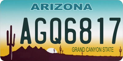 AZ license plate AGQ6817