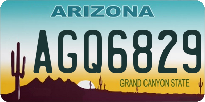 AZ license plate AGQ6829