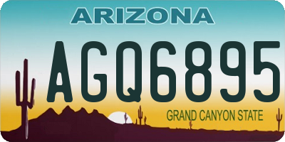 AZ license plate AGQ6895