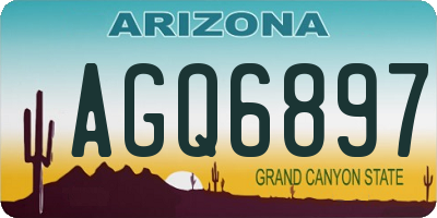 AZ license plate AGQ6897