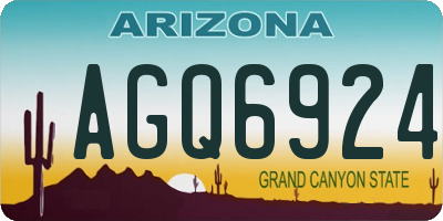 AZ license plate AGQ6924