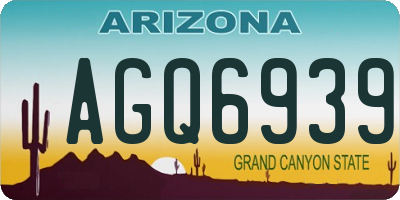 AZ license plate AGQ6939
