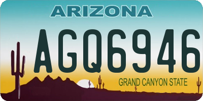 AZ license plate AGQ6946