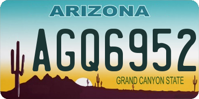 AZ license plate AGQ6952