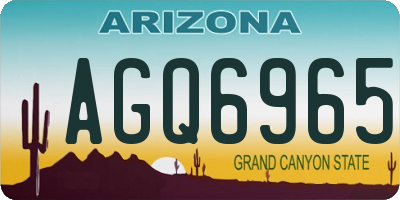AZ license plate AGQ6965