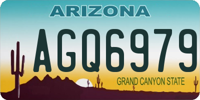 AZ license plate AGQ6979