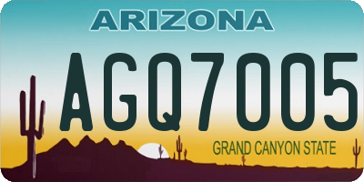 AZ license plate AGQ7005