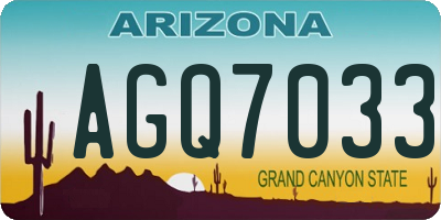 AZ license plate AGQ7033