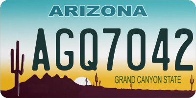 AZ license plate AGQ7042