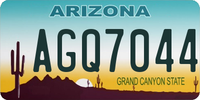 AZ license plate AGQ7044