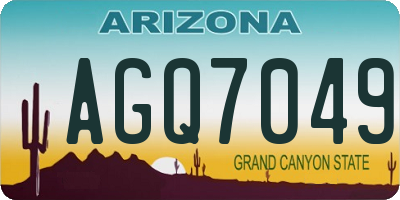 AZ license plate AGQ7049