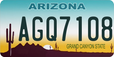 AZ license plate AGQ7108