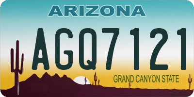 AZ license plate AGQ7121