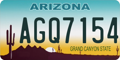 AZ license plate AGQ7154