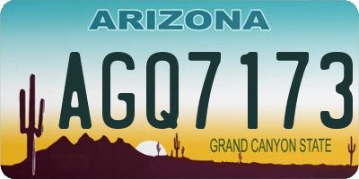 AZ license plate AGQ7173