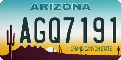 AZ license plate AGQ7191