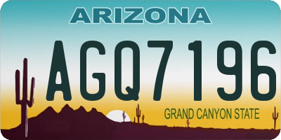 AZ license plate AGQ7196